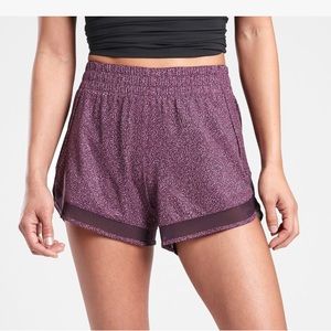 ATHLETA | Printed Mesh Racer Run Short 4”